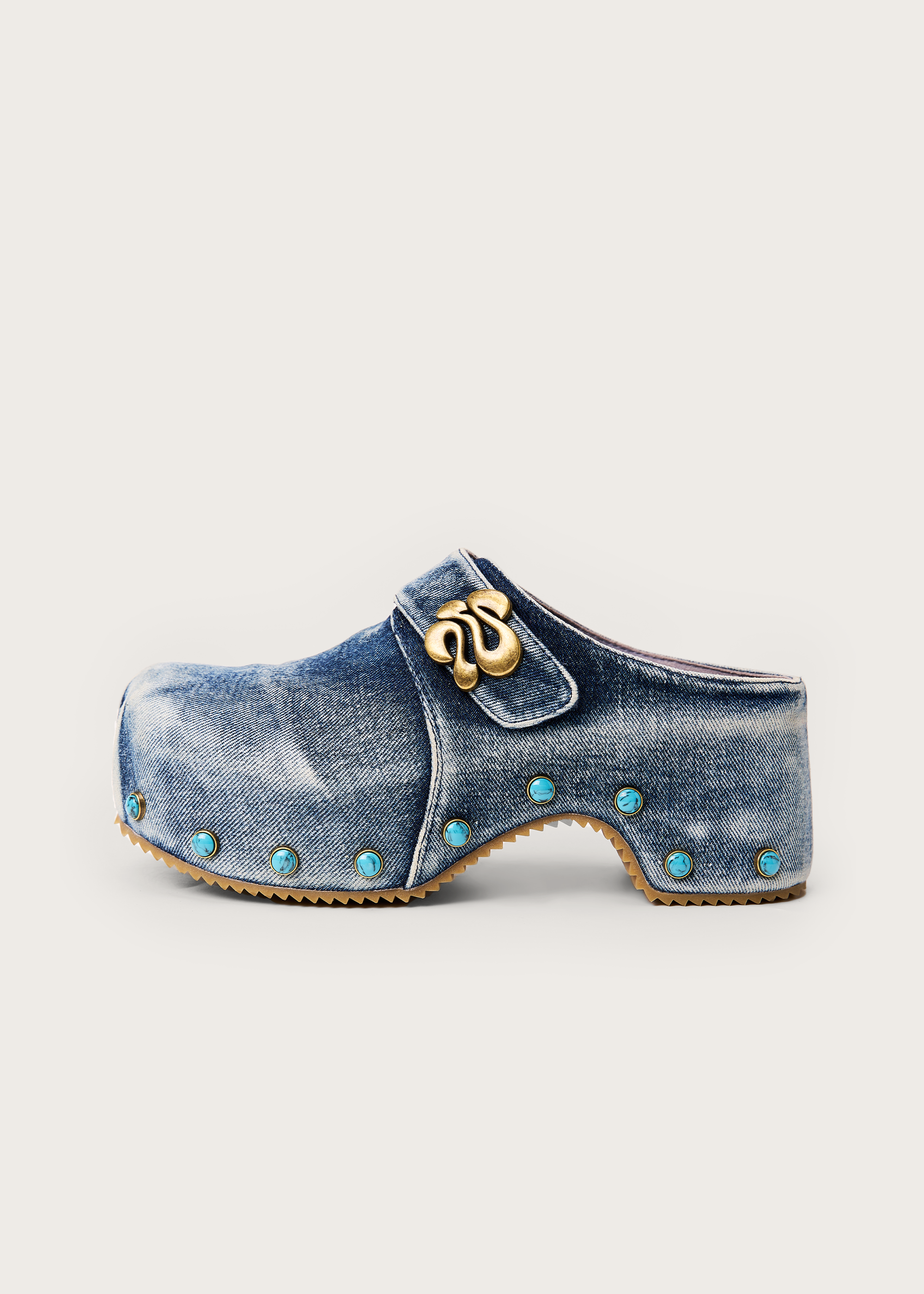 Paw Blu Denim platform slip-ons