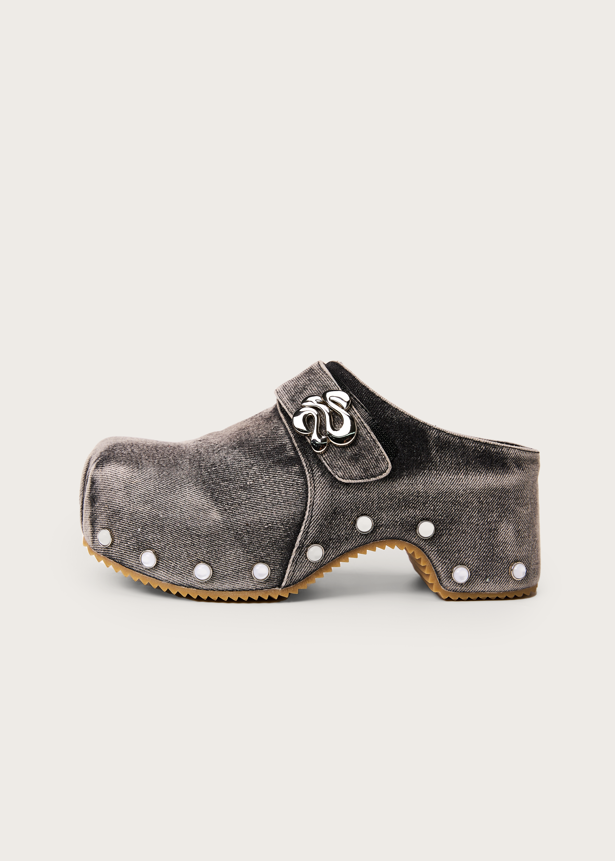 Paw Nero Denim platform slip-ons