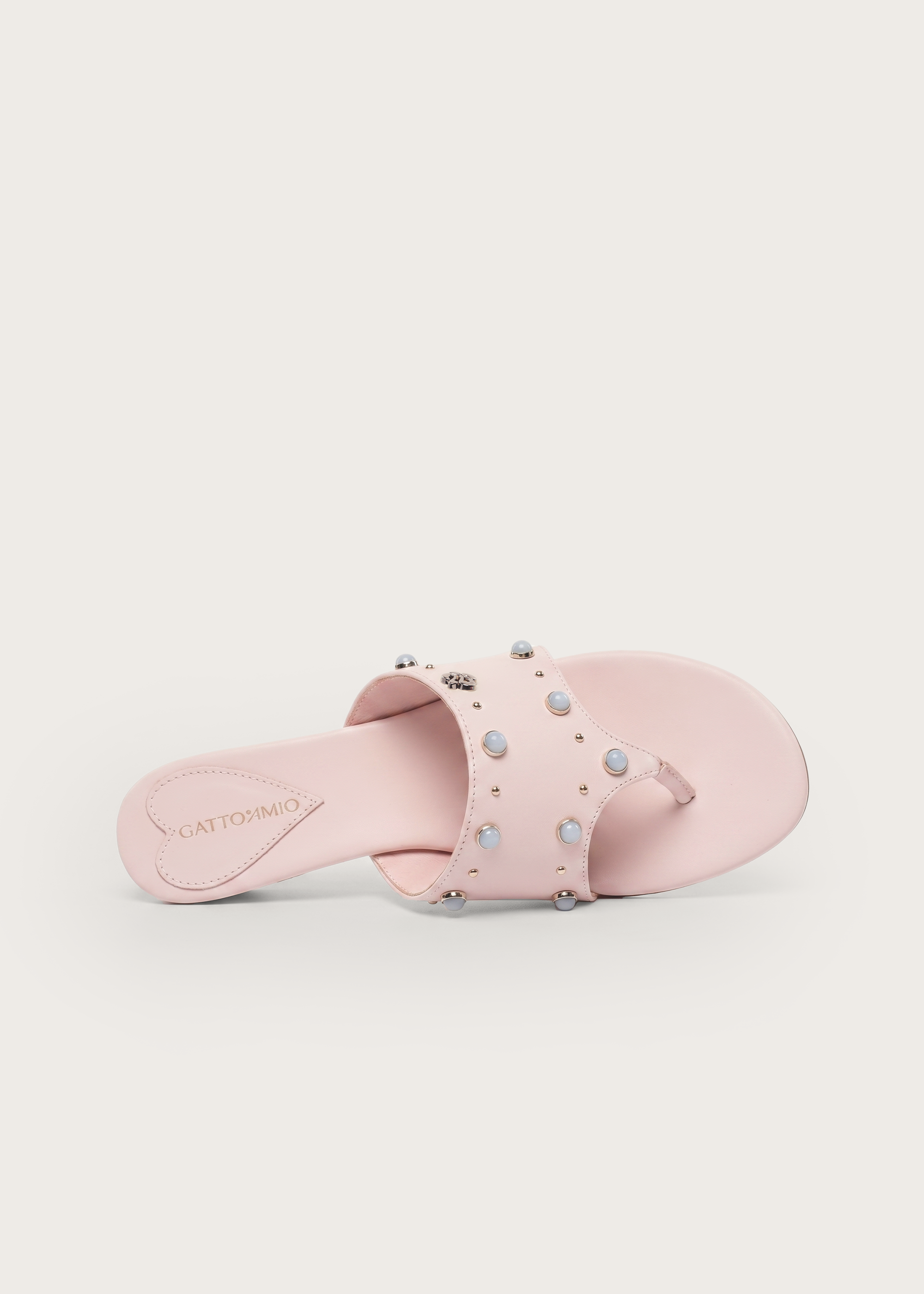 Curve Lover's Pink Lizard-Effect Gemstone Wedge Flip-Flops