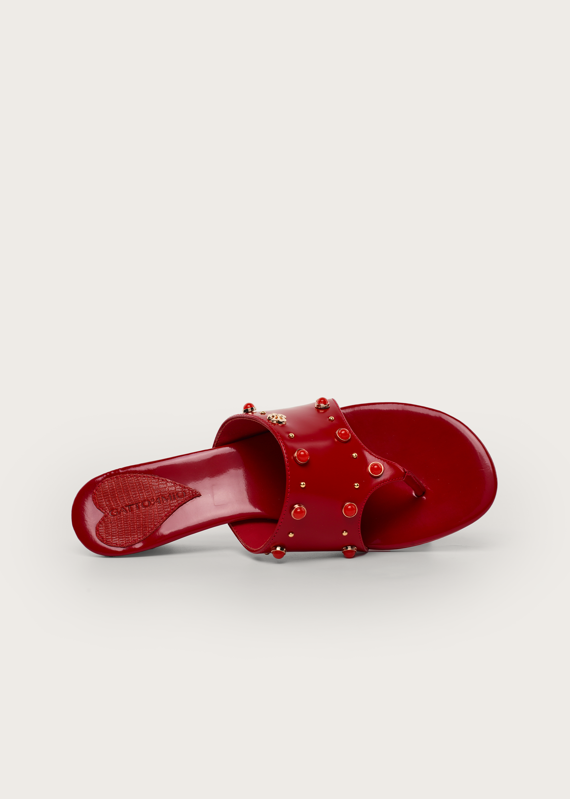 Curve BloodM Lizard-Effect Gemstone Wedge Flip-Flops