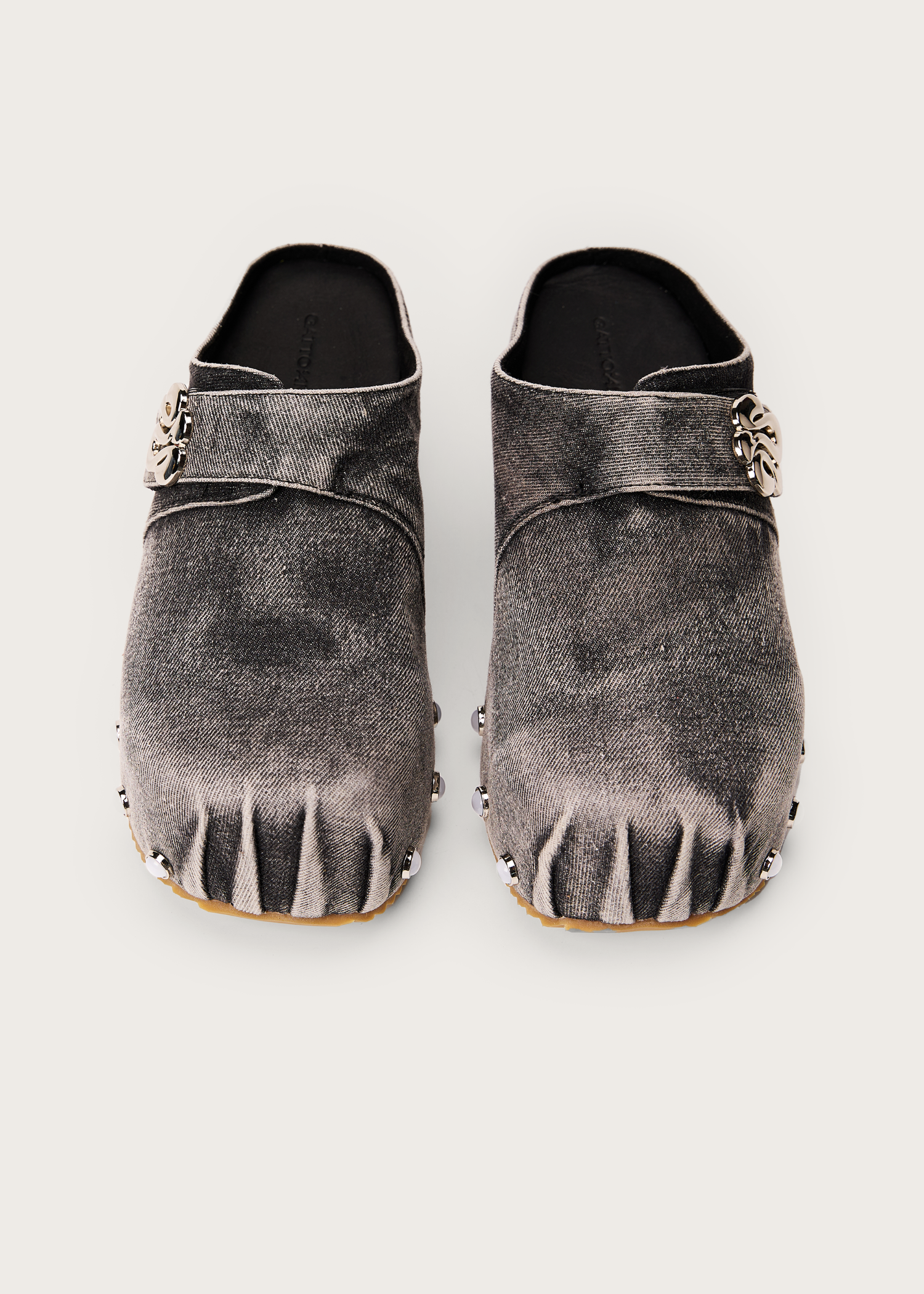Paw Nero Denim platform slip-ons