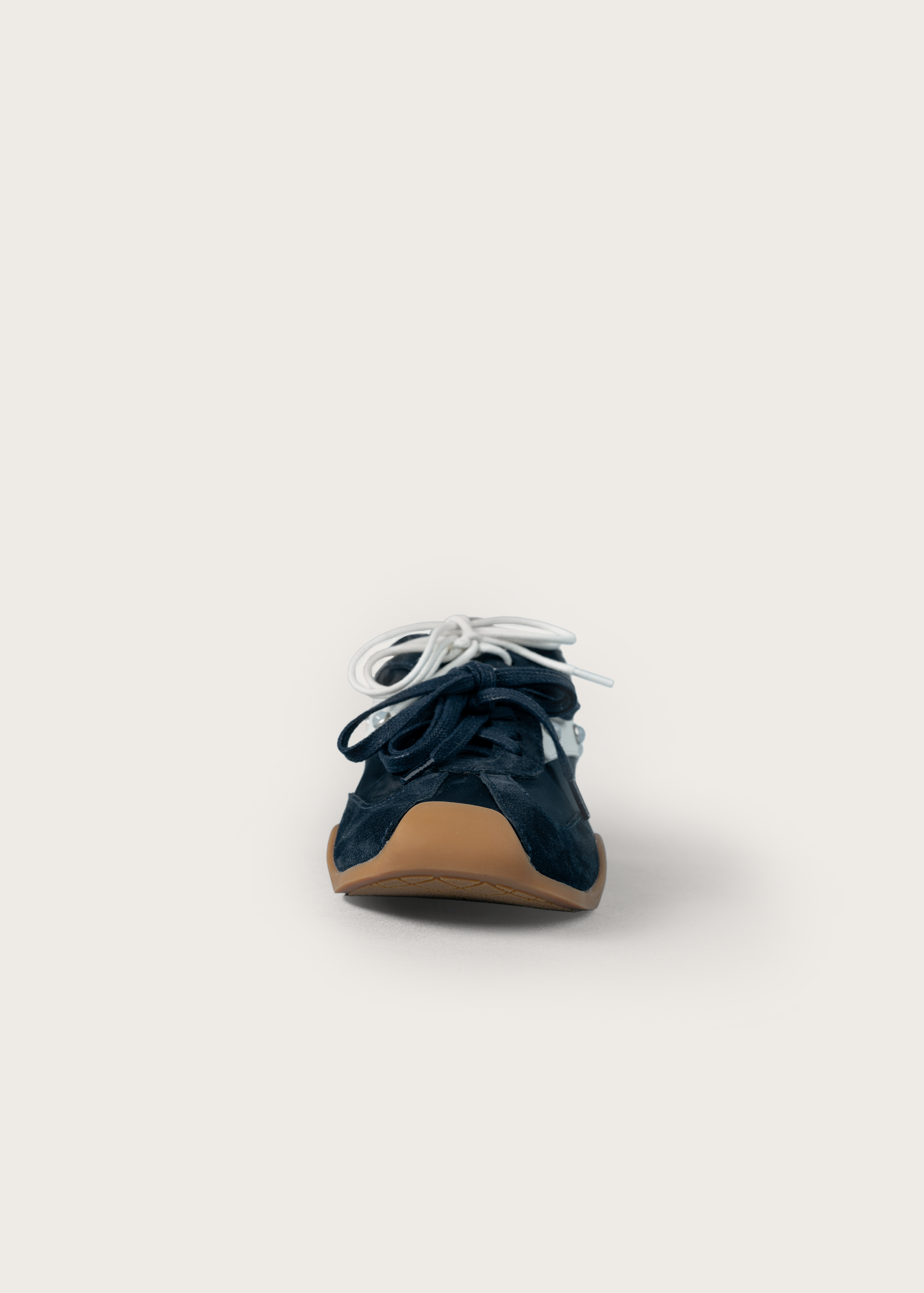Amber Navy Gem-embellished Casual Sneakers