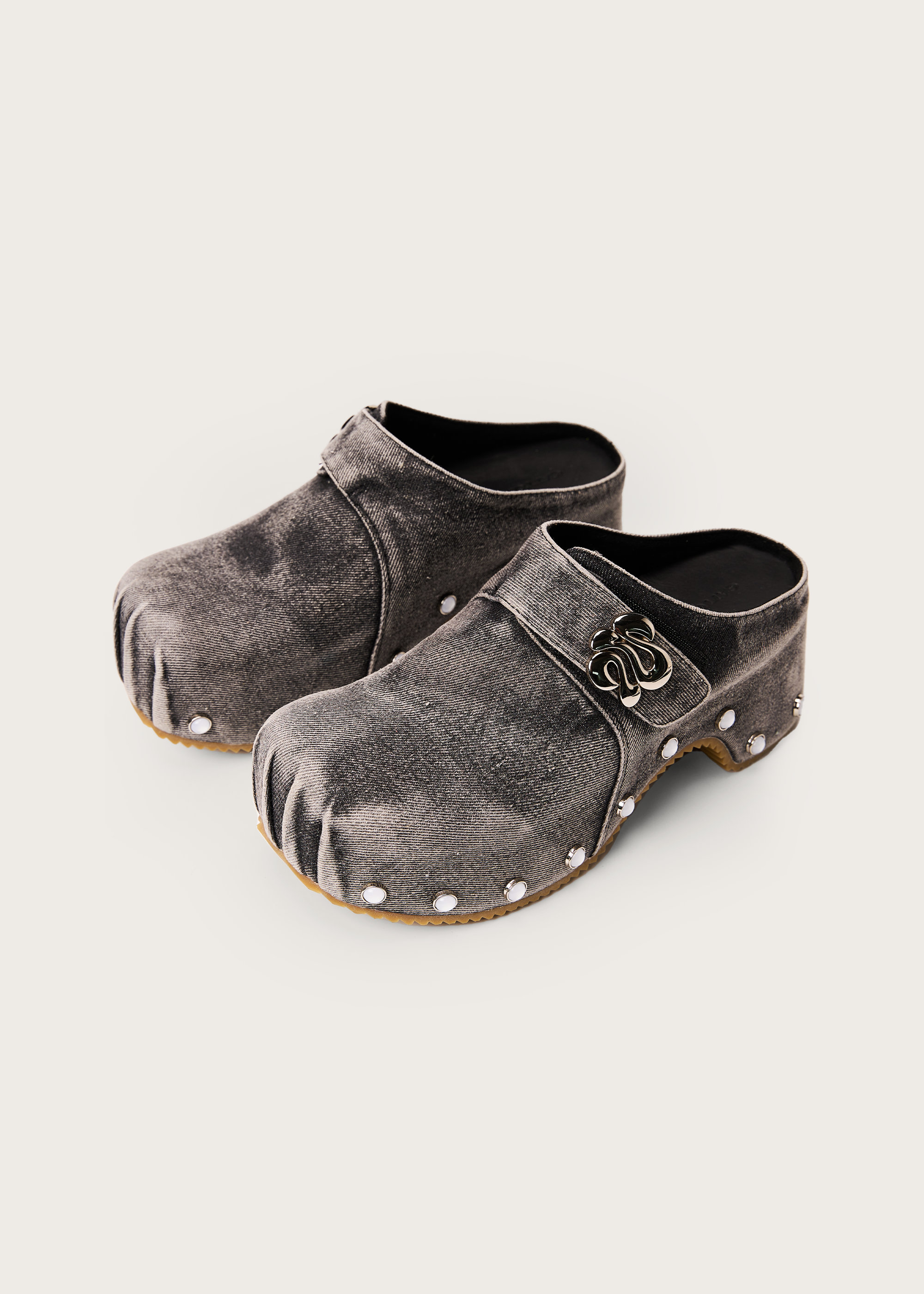 Paw Nero Denim platform slip-ons