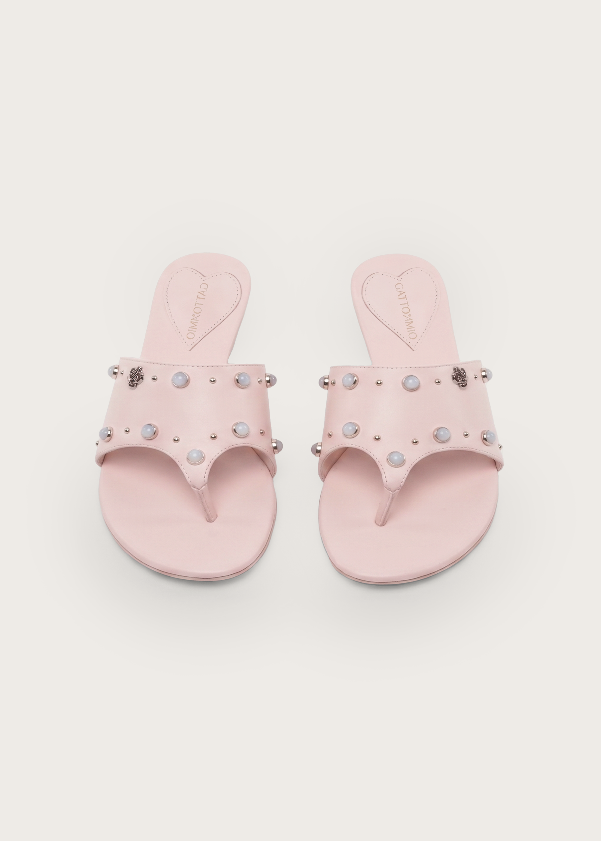 Curve Lover's Pink Lizard-Effect Gemstone Wedge Flip-Flops